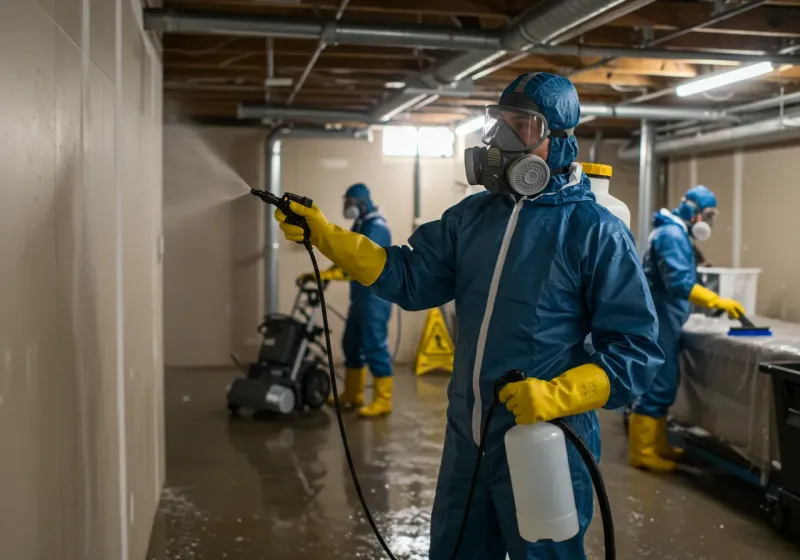 Basement Sanitization and Antimicrobial Treatment process in Hawi, HI