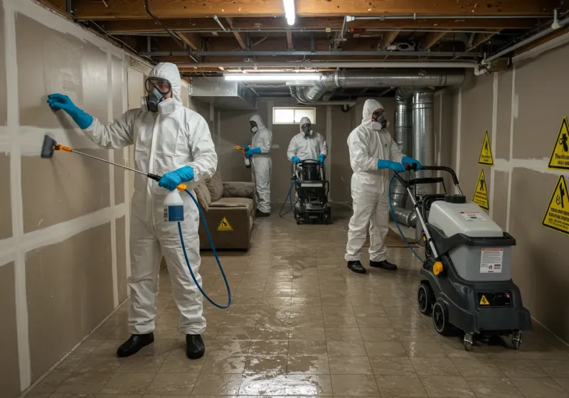 Basement Moisture Removal and Structural Drying process in Hawi, HI